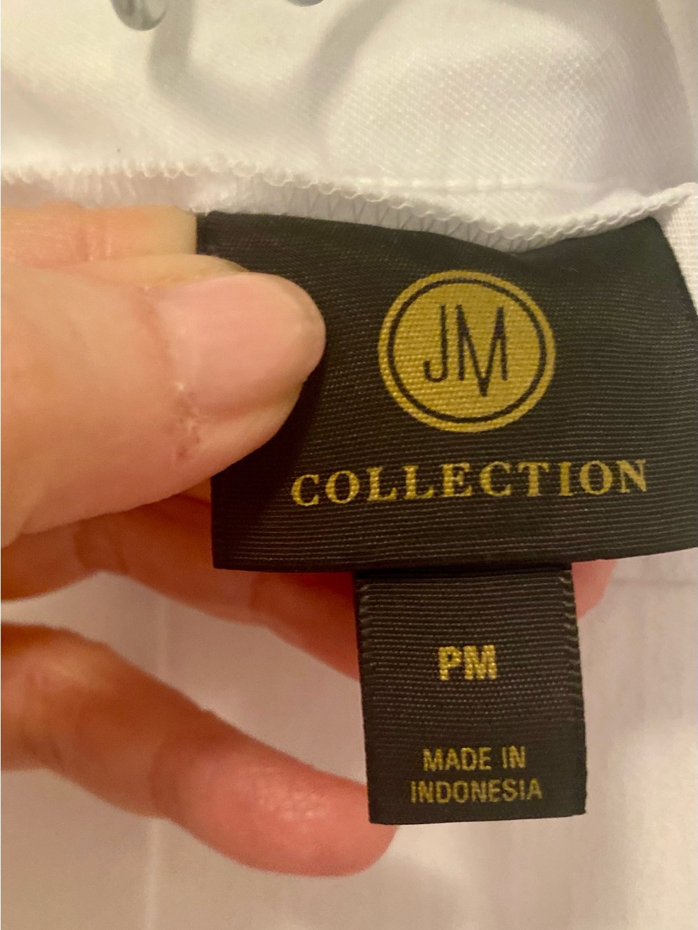 JM White pants with Gold Accent Border MP - Picture 4 of 4